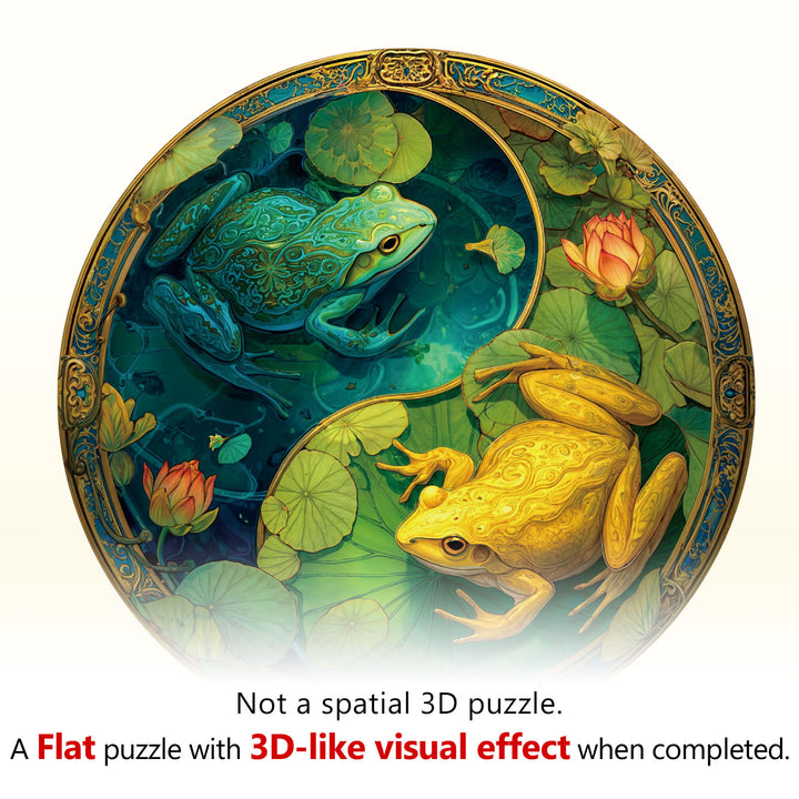 Balance Frogs Wooden Jigsaw Puzzle