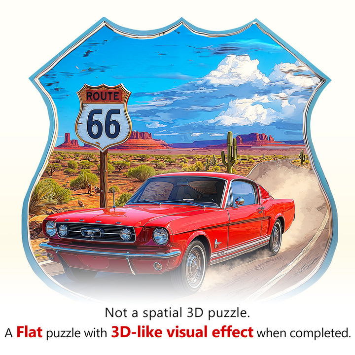 Route 66 Wooden Jigsaw Puzzle