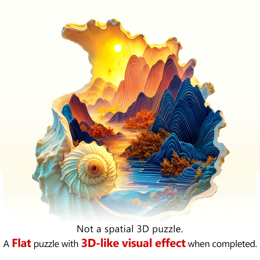 Conch scenery Wooden Jigsaw Puzzle