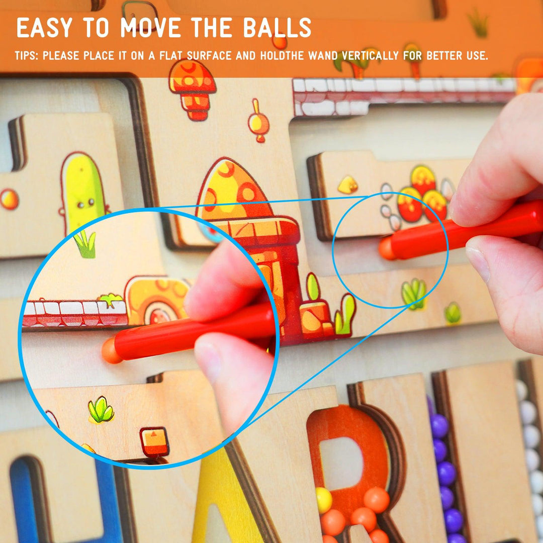 Personalized Baby Name Magnetic Maze Puzzle - Forest
