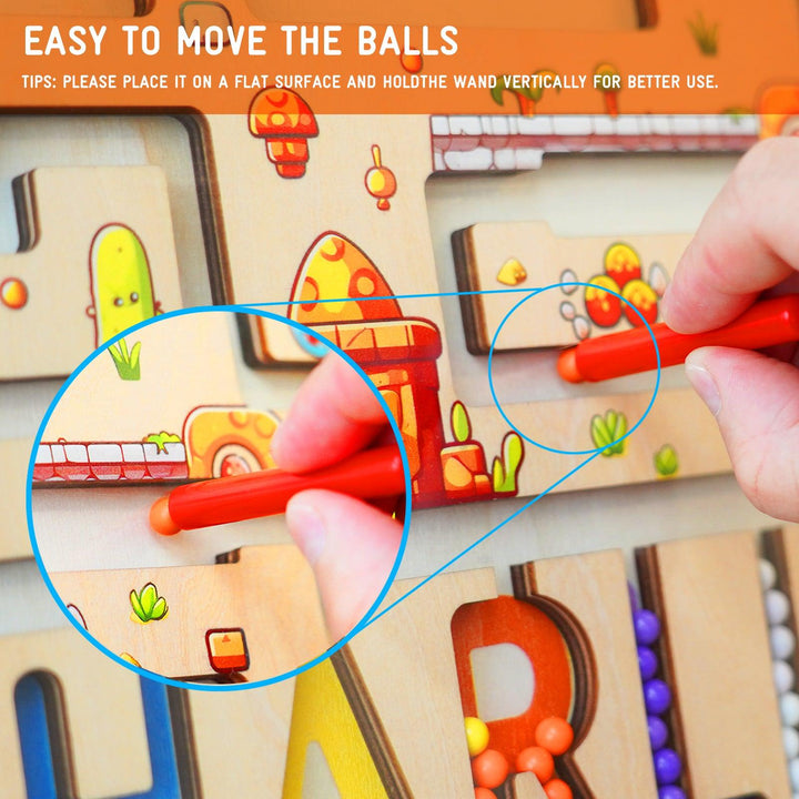 Personalized Baby Name Magnetic Maze Puzzle - Forest