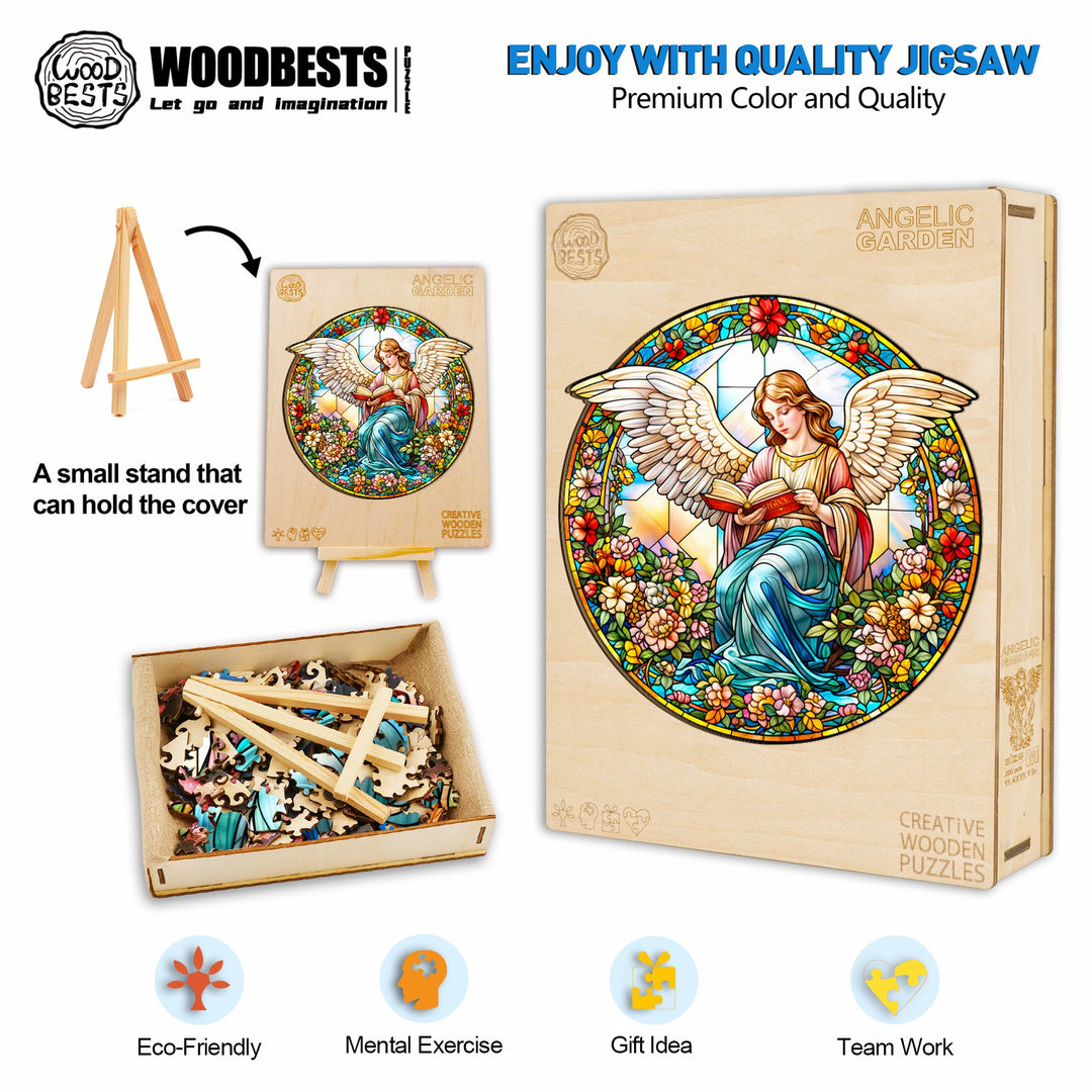 Angelic Garden Wooden Jigsaw Puzzle