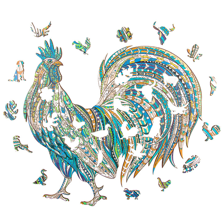 Strong Rooster Wooden Jigsaw Puzzle
