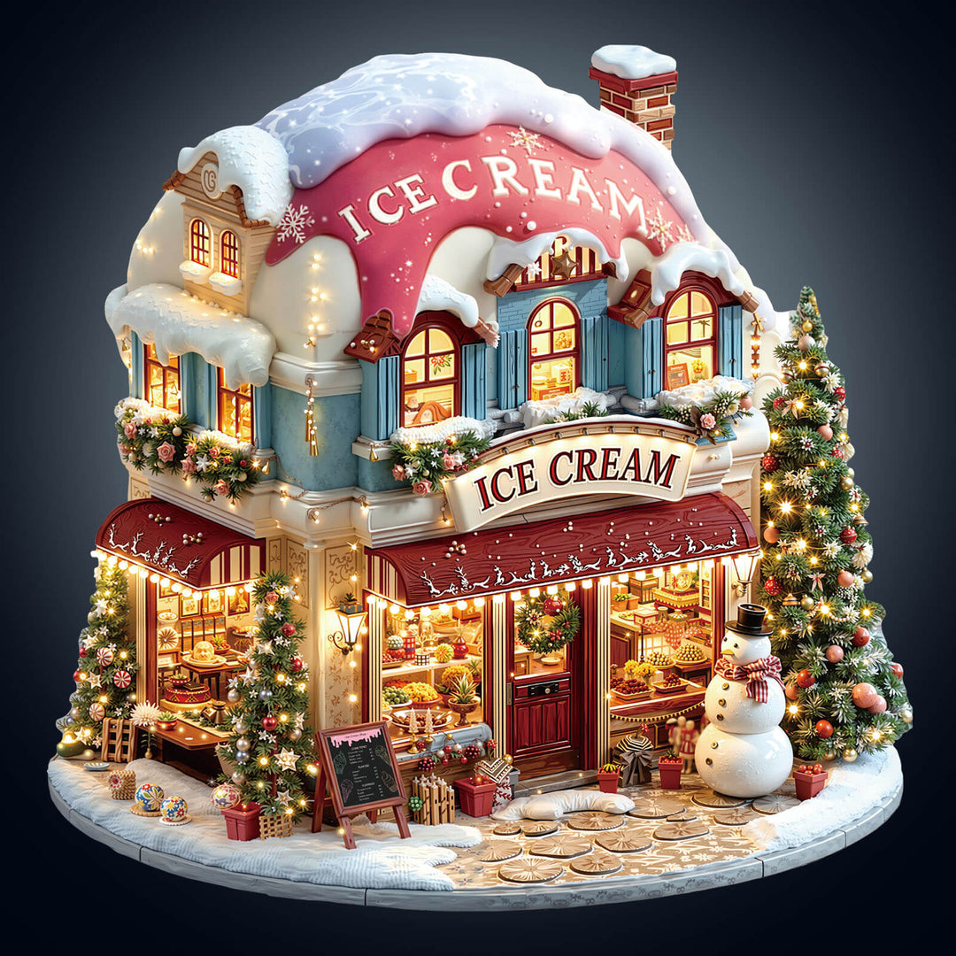 Christmas ice cream Wooden Jigsaw Puzzle