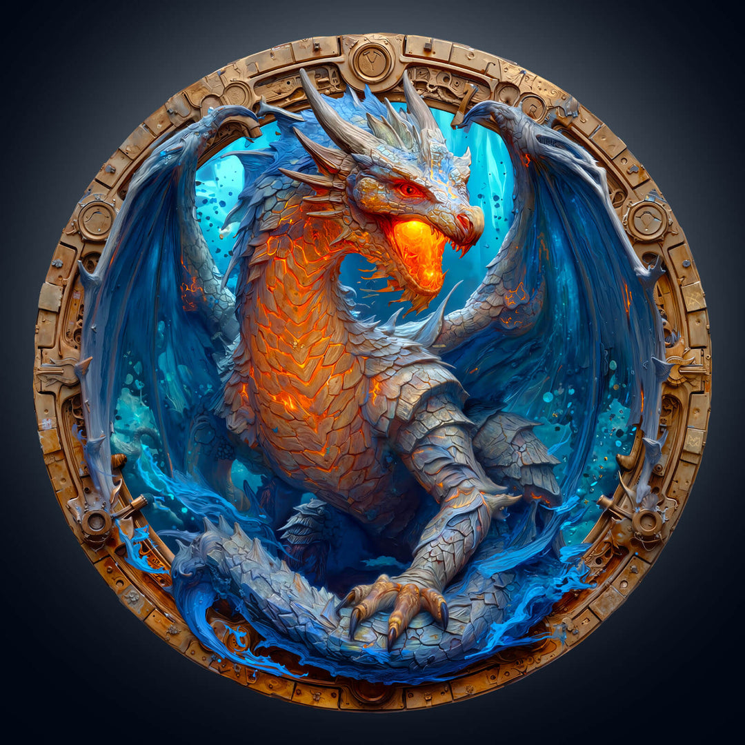 Elements Water Dragon Wooden Jigsaw Puzzle