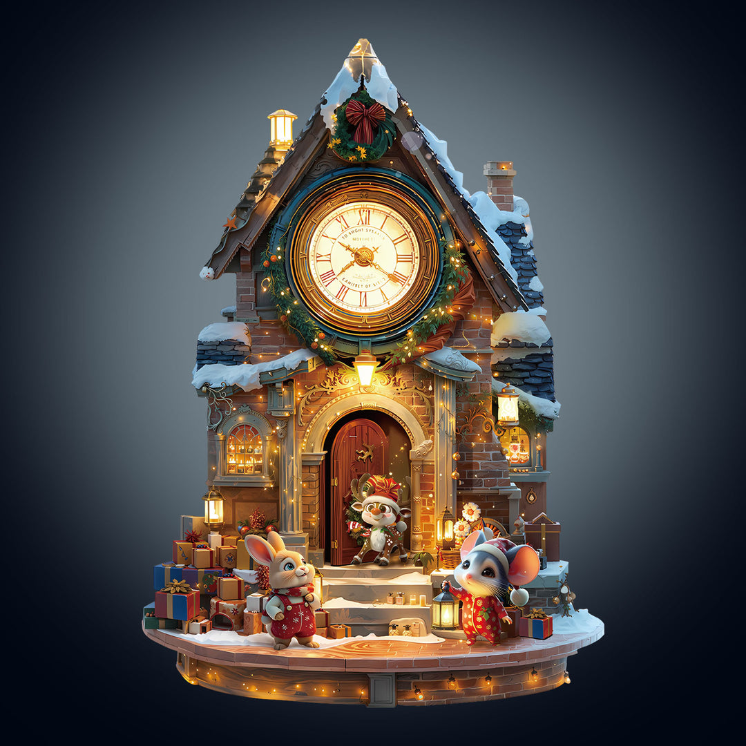 Christmas Clock Tower-1 Wooden Jigsaw Puzzle