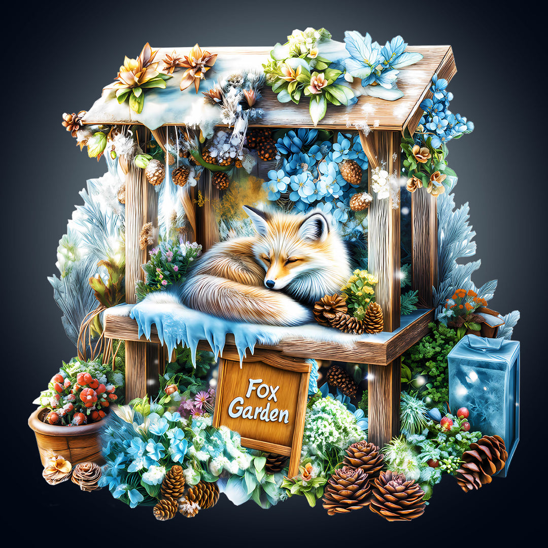 Fox Garden Wooden Jigsaw Puzzle