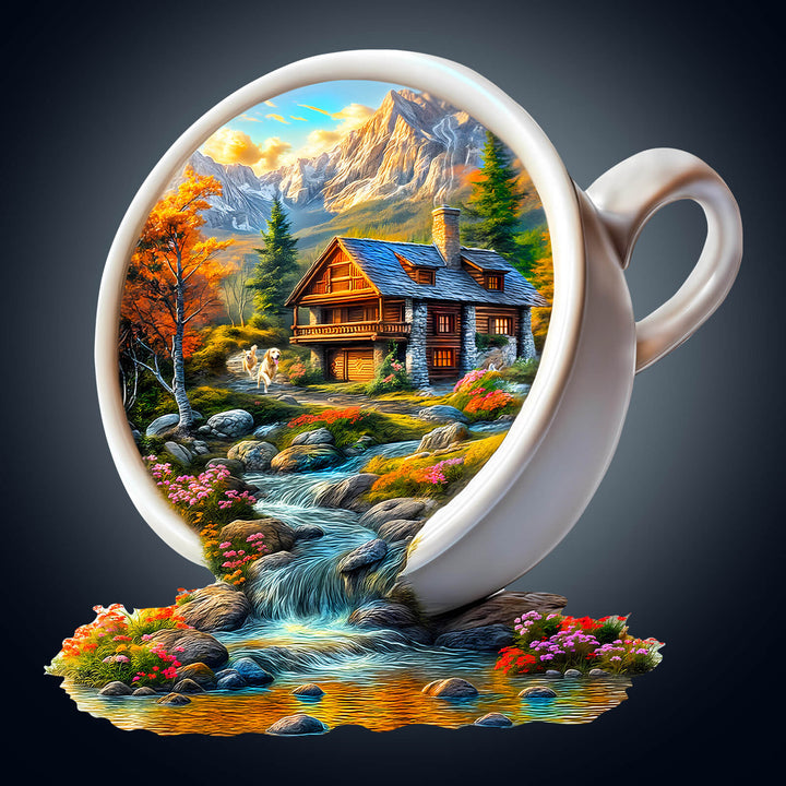 Cup of Serenity Wooden Jigsaw Puzzle