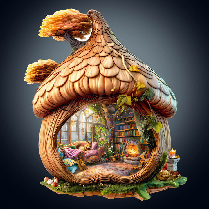 Eichhörnchenhaus Holz-Puzzle