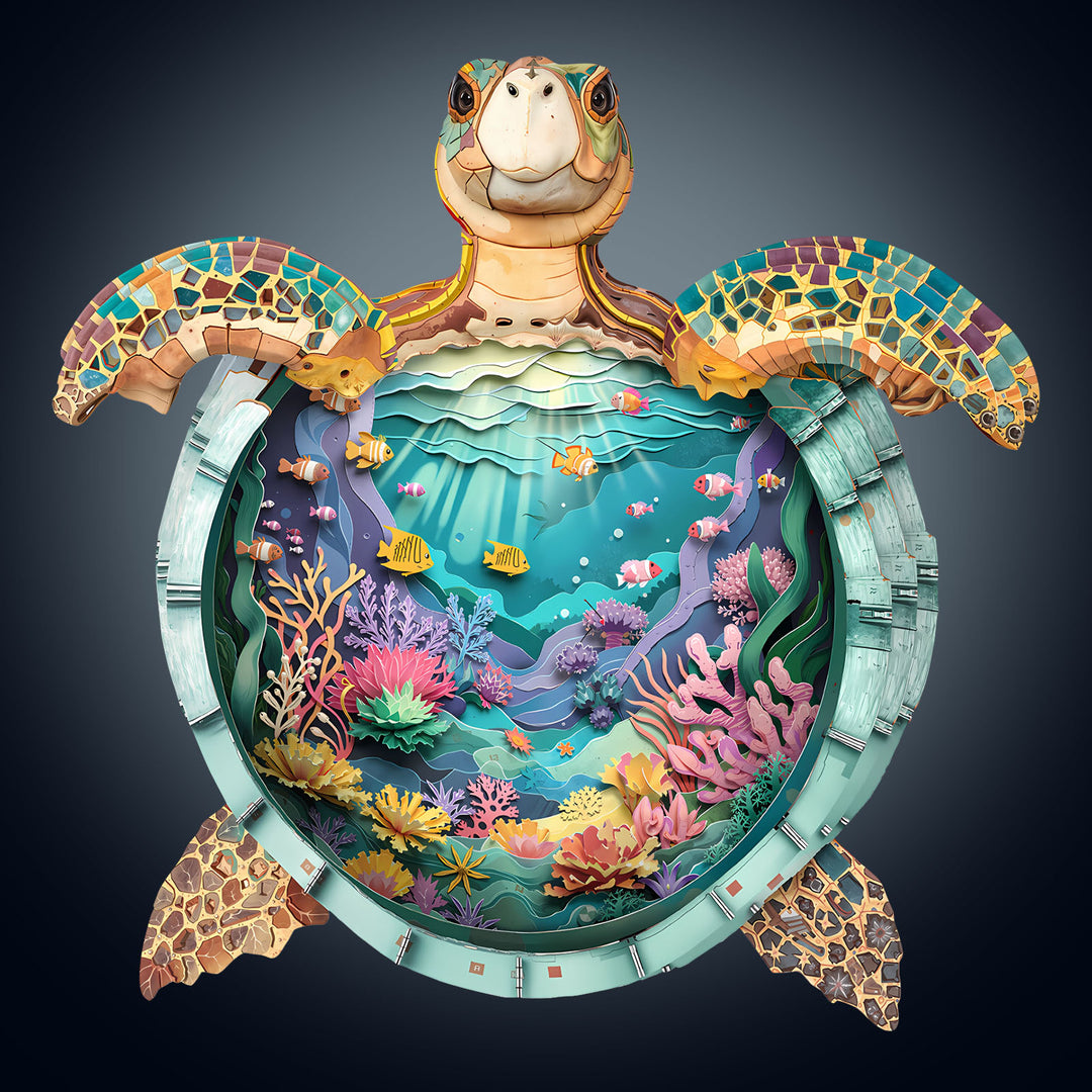 Turtle World Wooden Jigsaw Puzzle