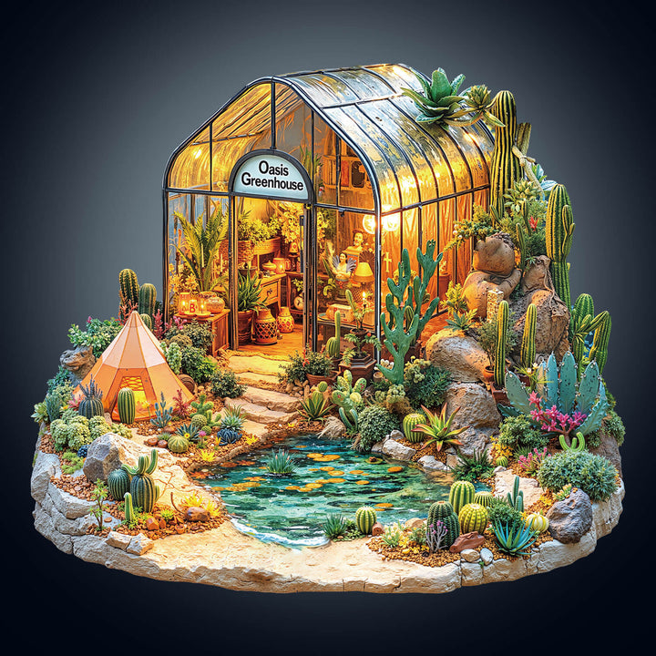 Oasis Greenhouse Wooden Jigsaw Puzzle
