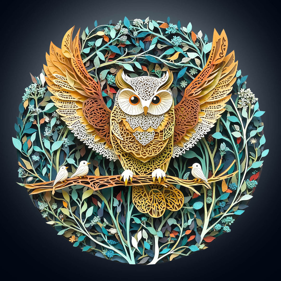 Forest Dreamers-Owl Wooden Jigsaw Puzzle