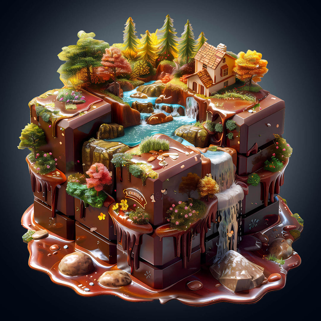Chocolate Landscape Wooden Jigsaw Puzzle