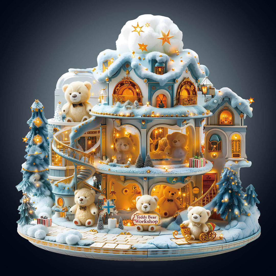 Teddy Bear Workshop Wooden Jigsaw Puzzle