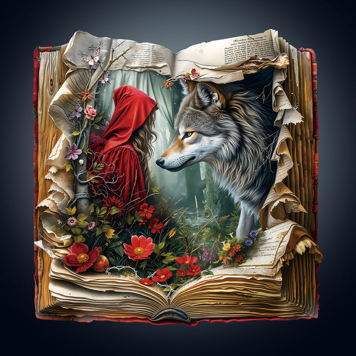 Wolf and the Maiden Wooden Jigsaw Puzzle