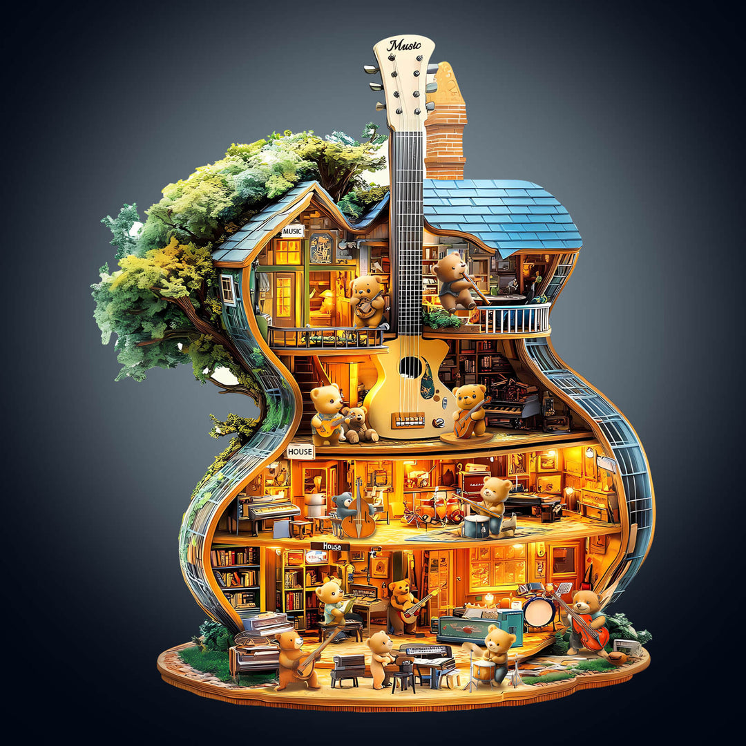 Music House-2 Wooden Jigsaw Puzzle