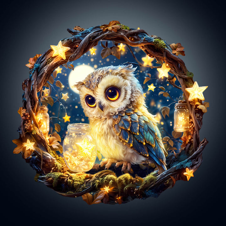 Star Owl Wooden Jigsaw Puzzle