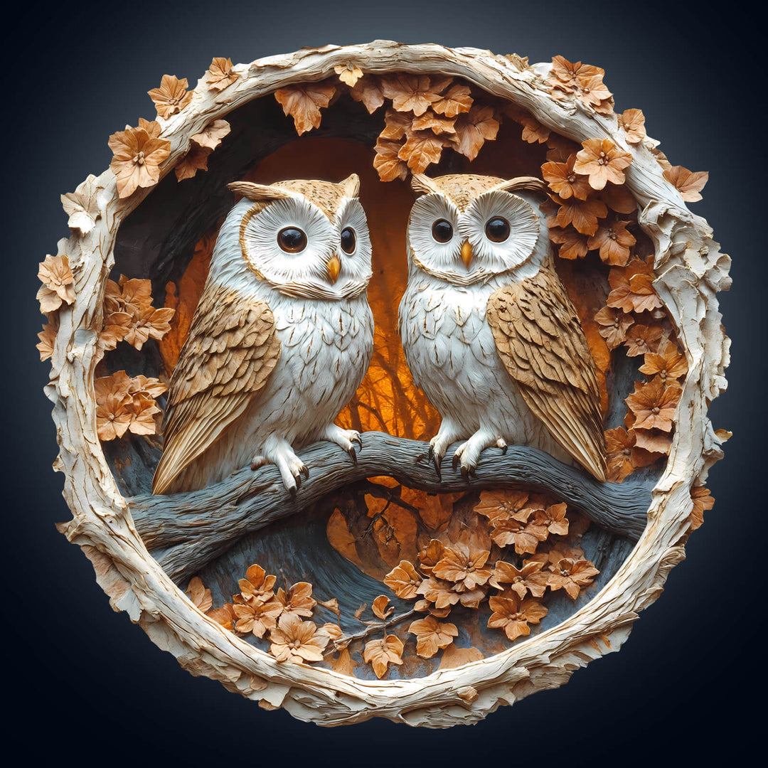 Woodcarving Owl Wooden Jigsaw Puzzle