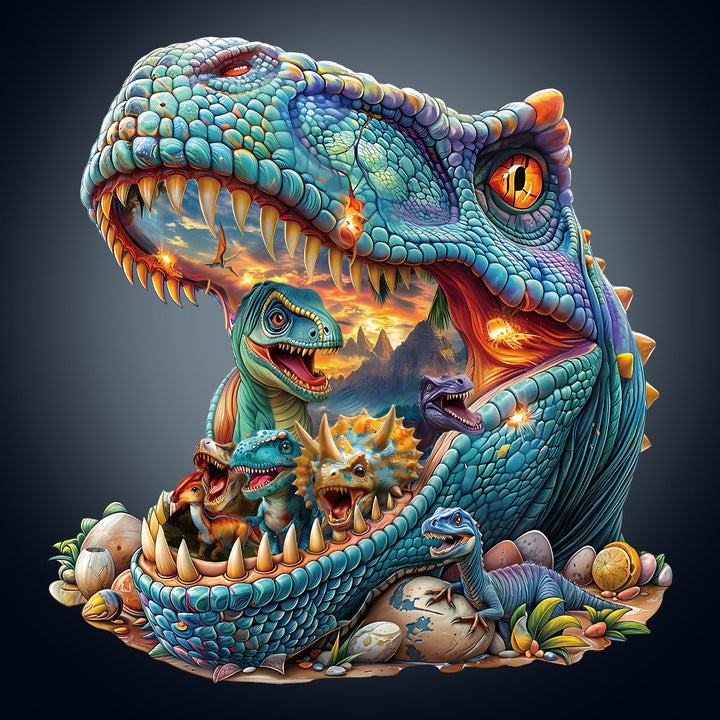 Fantasy Dinosaurs-2 Wooden Jigsaw Puzzle
