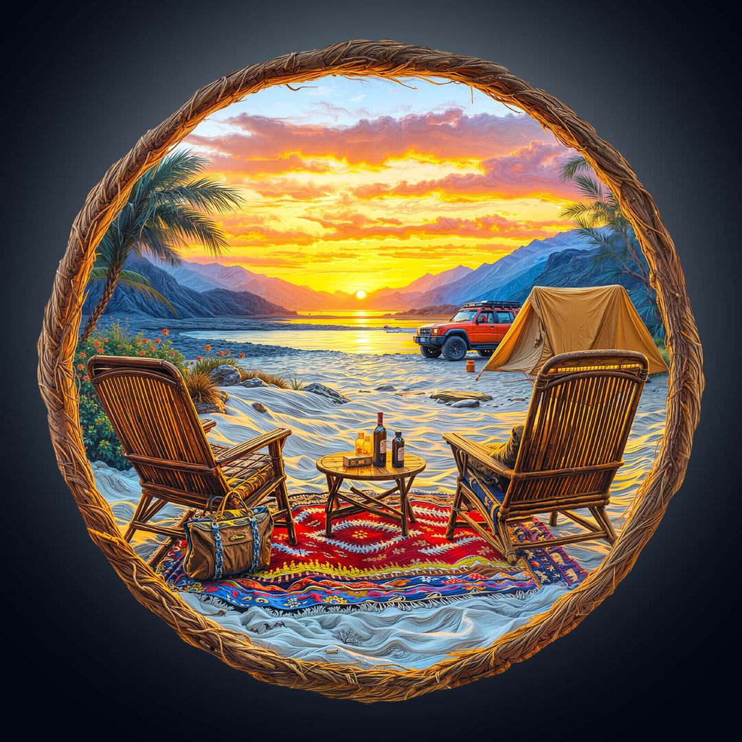 Desert Travel Wooden Jigsaw Puzzle