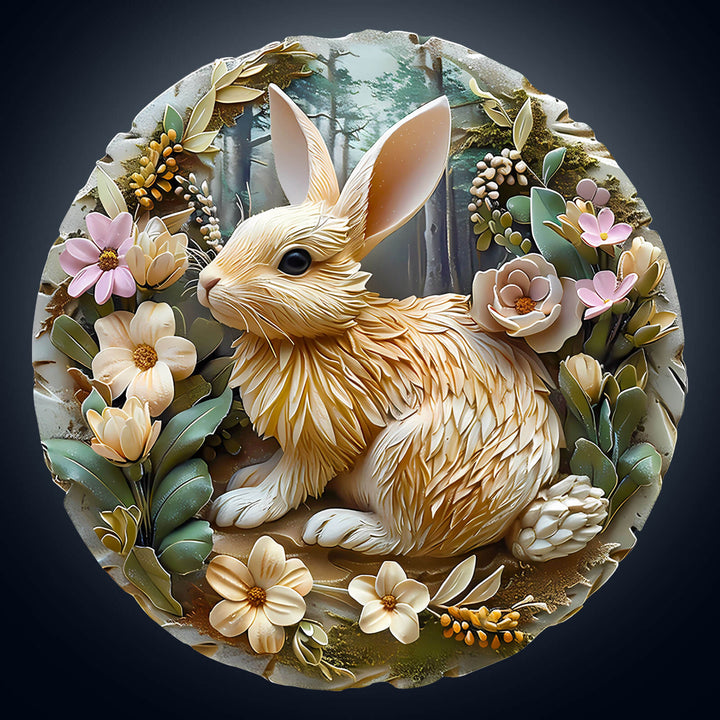 Relief Rabbit Wooden Jigsaw Puzzle