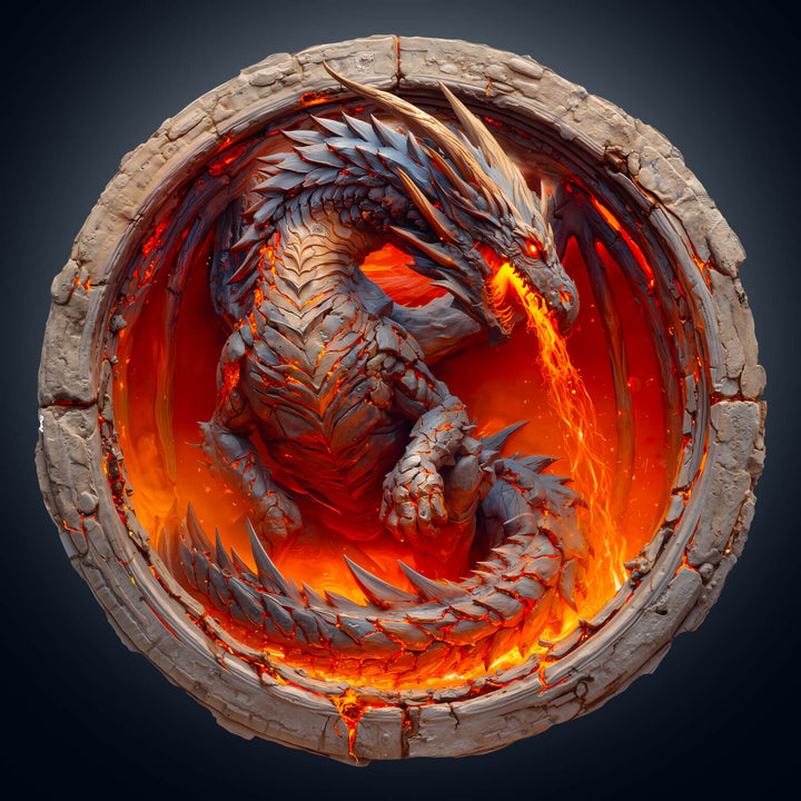 Elements Fire Dragon Wooden Jigsaw Puzzle