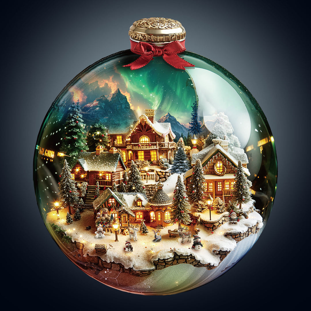 Christmas crystal ball Wooden Jigsaw Puzzle