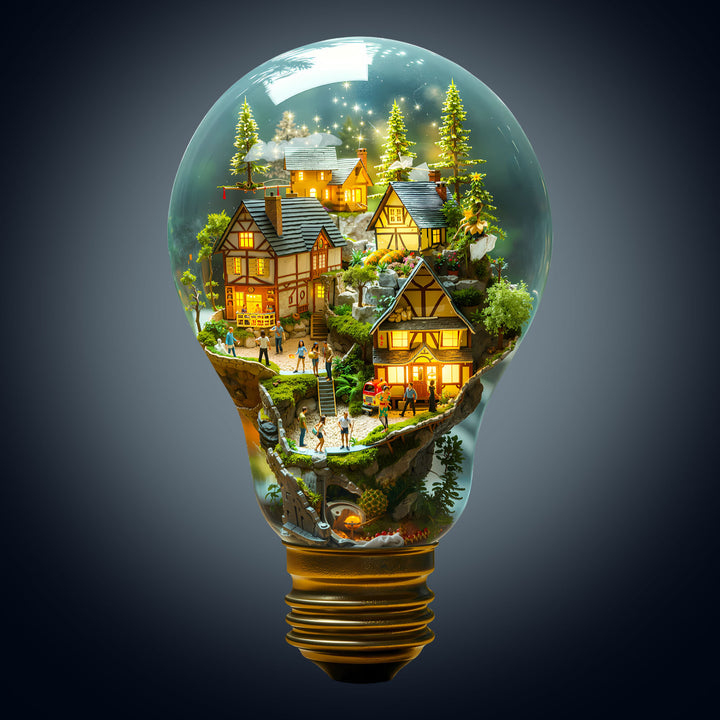 Light Town Wooden Jigsaw Puzzle