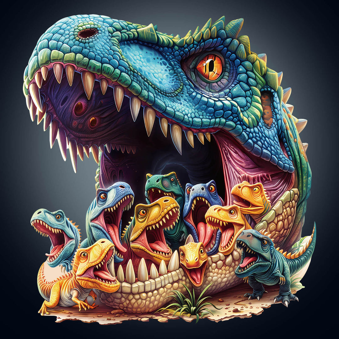 Fantasy Dinosaurs-1 Wooden Jigsaw Puzzle