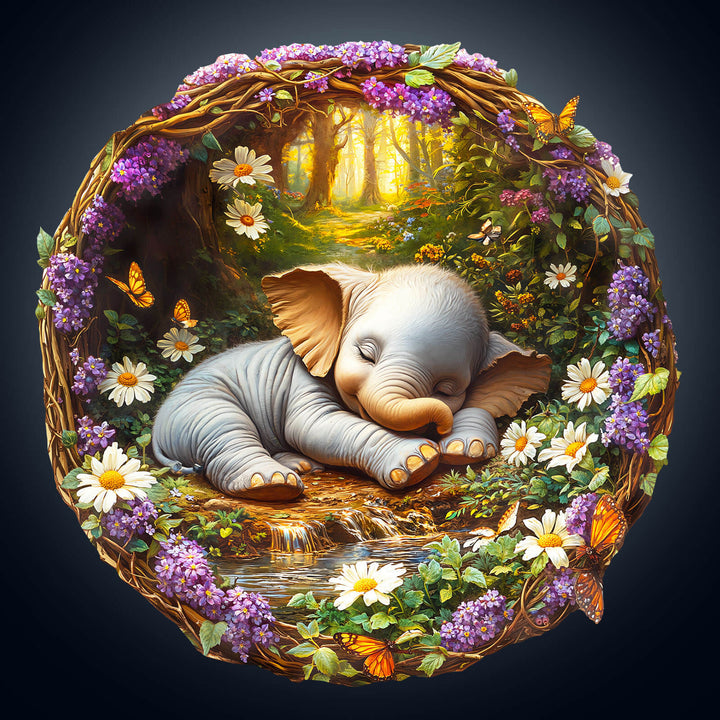 Dream Elephant Wooden Jigsaw Puzzle