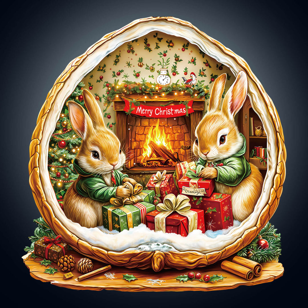 Rabbit House Wooden Jigsaw Puzzle