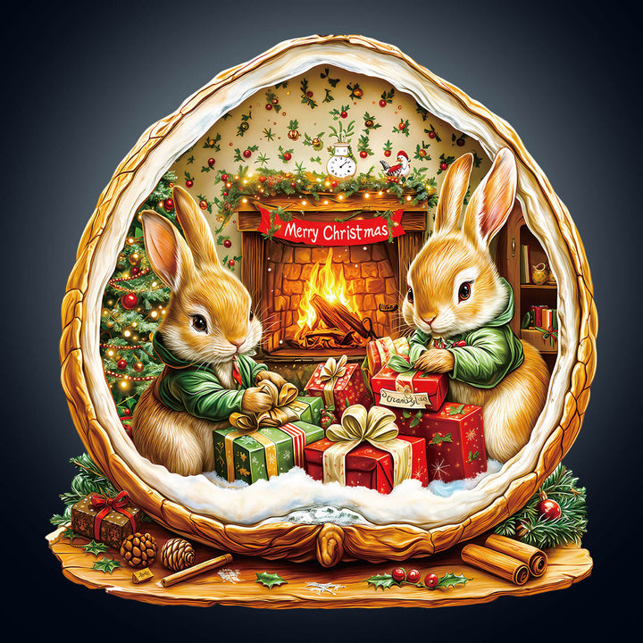 Rabbit House Wooden Jigsaw Puzzle