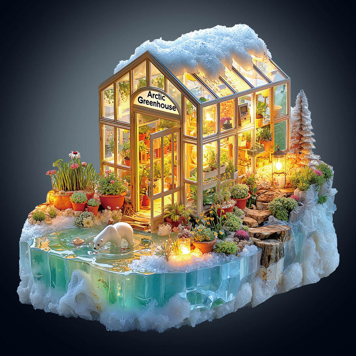 Glacier greenhouse Wooden Jigsaw Puzzle