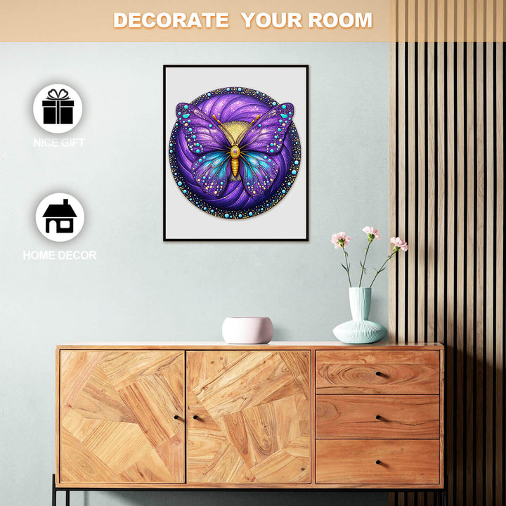 Colorful butterfly wall art in a stylish room, perfect for home decor or a unique gift.