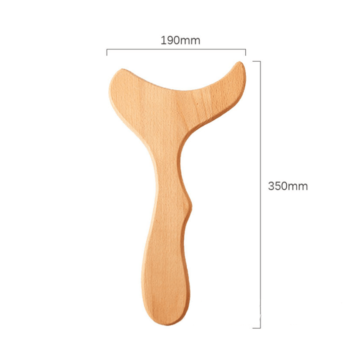 Family Health Meridian Massage Stick, wooden tool for promoting blood circulation and relieving stress, 190mm x 350mm.