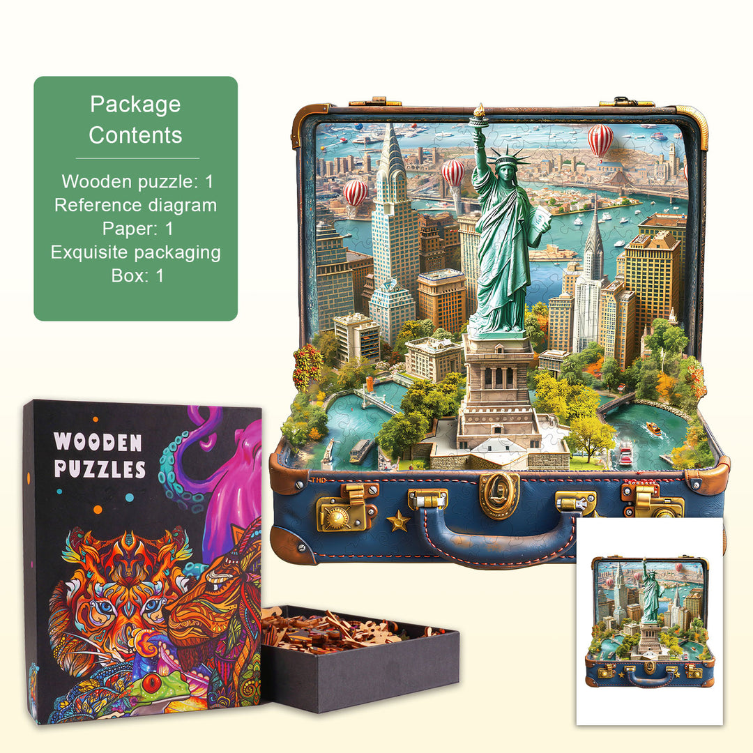 Statue of Liberty Tour Wooden Jigsaw Puzzle