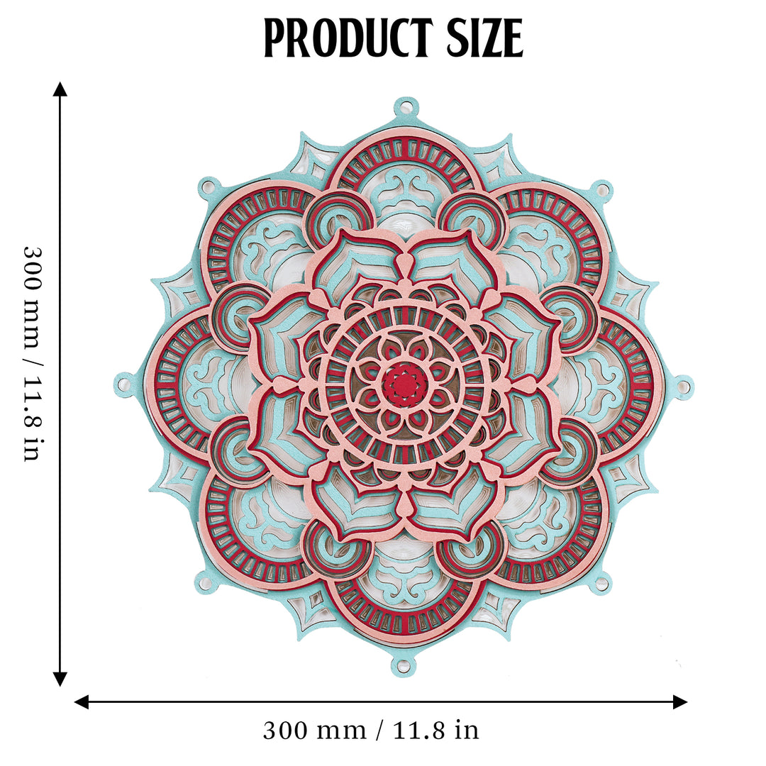 Wooden Mandala Atmosphere Light-Luminous Bloom