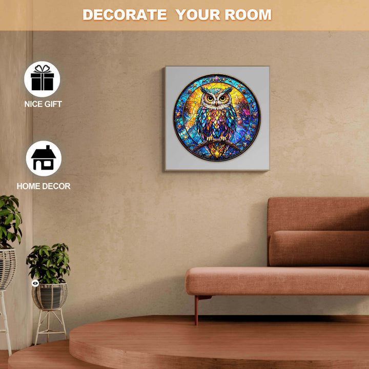 Colorful owl wall art, perfect for home decor and a thoughtful gift to enhance your living space.