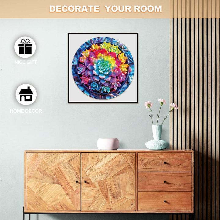 Colorful 3D succulent plants wall art, perfect for home decor and as a thoughtful gift.