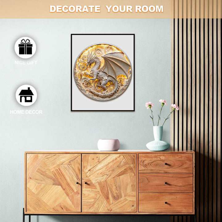 3D paper dragon Wooden Jigsaw Puzzle