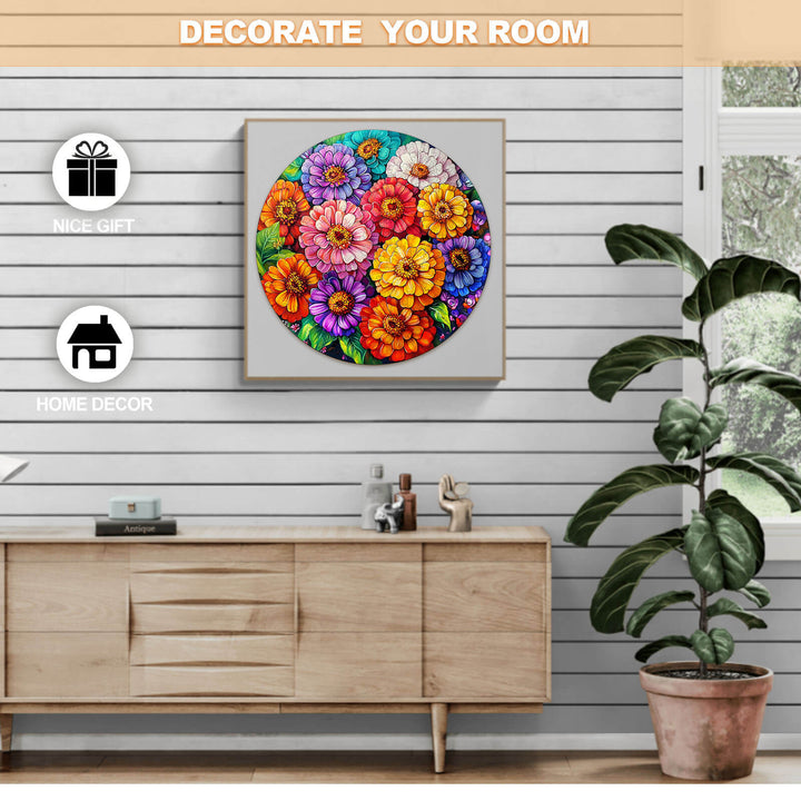 Colorful floral artwork displayed in a modern home setting, perfect for home decor and gifts.