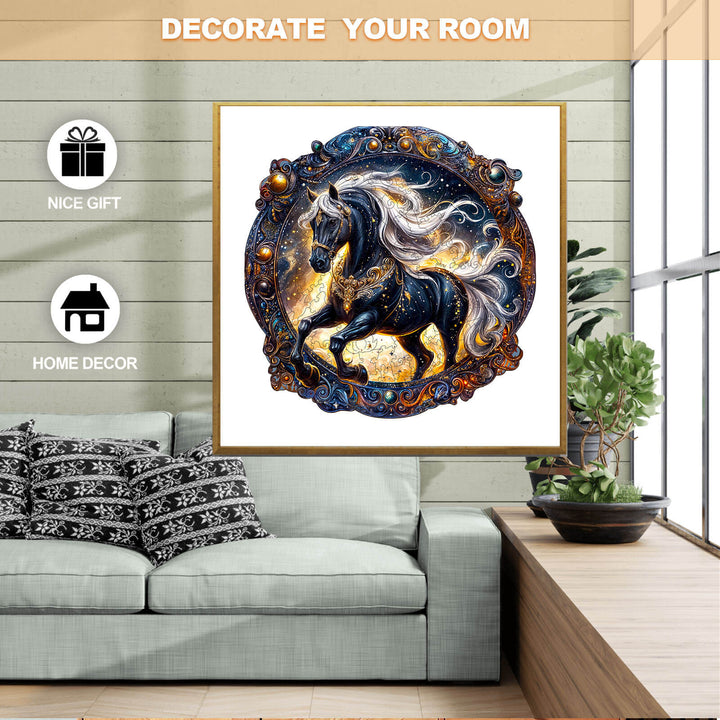 Elegant horse art print enhancing home decor, suitable as a nice gift for decorating your room.