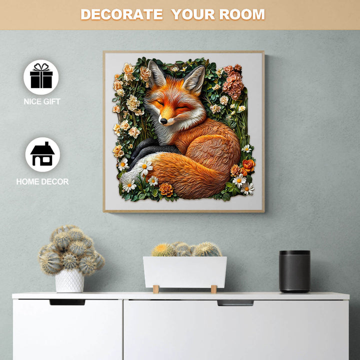 fox in grass Wooden Jigsaw Puzzle