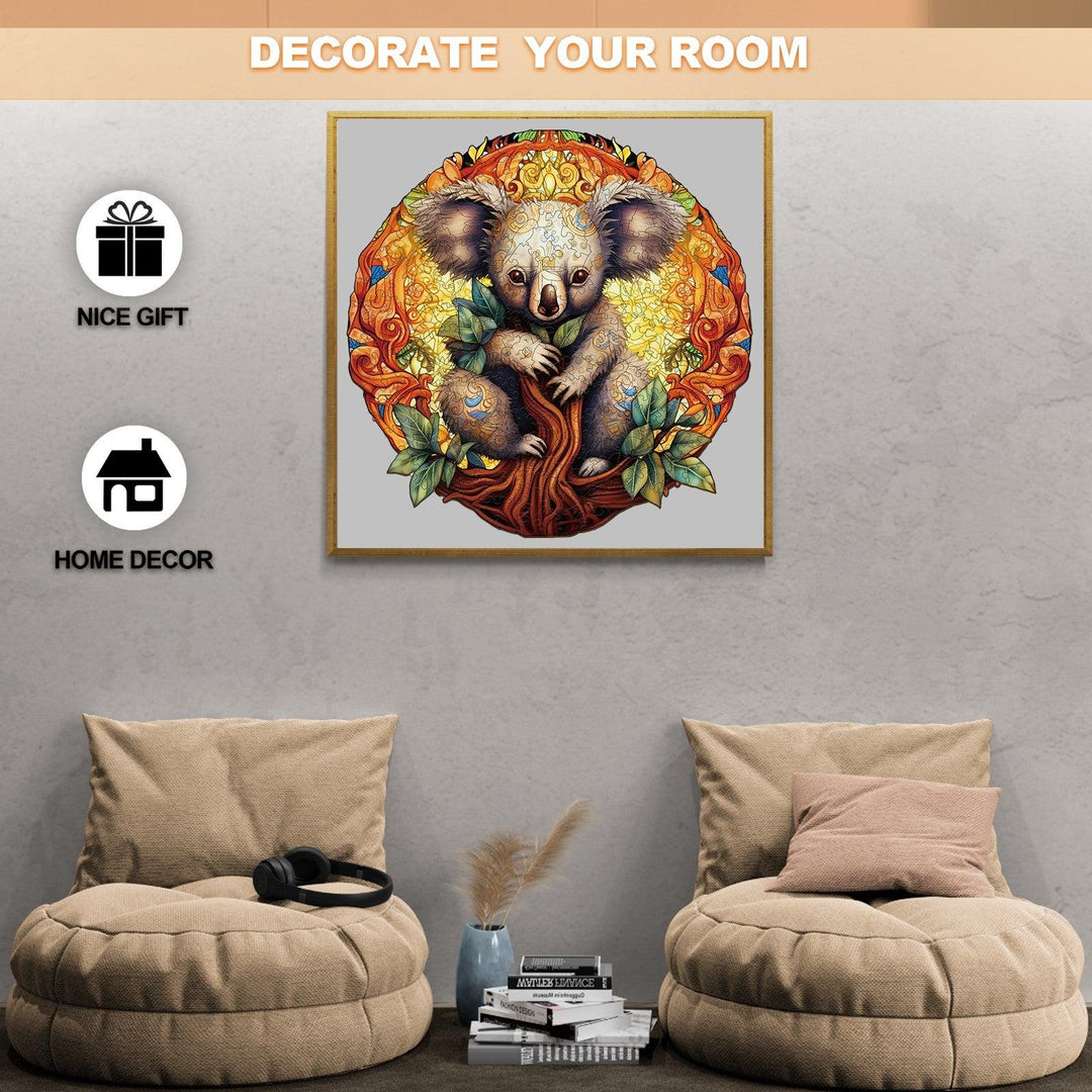 Mandala Koala Wooden Jigsaw Puzzle