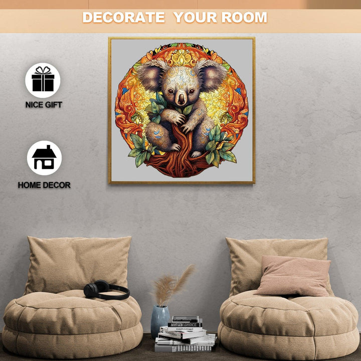 Mandala Koala Wooden Jigsaw Puzzle