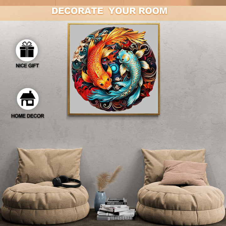 Yin Yang Fish-1 Wooden Jigsaw Puzzle