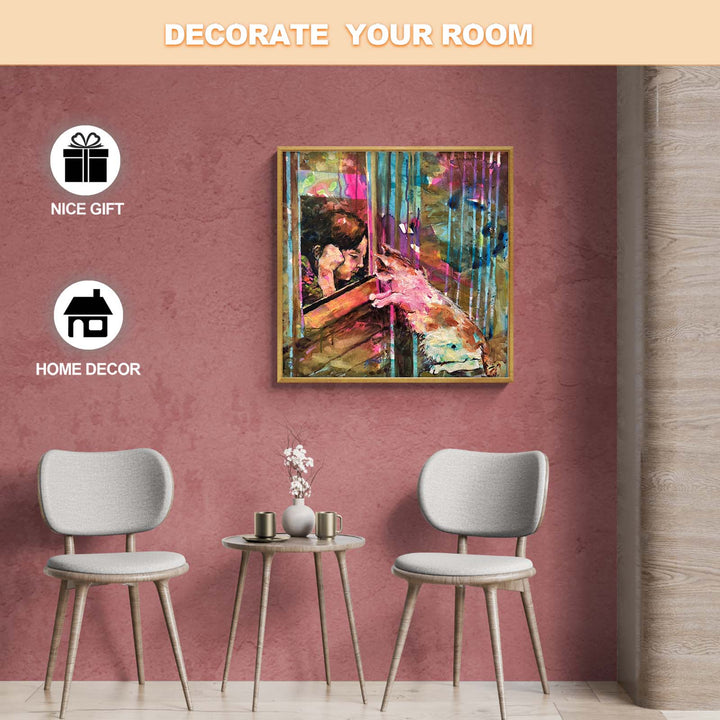 Colorful abstract artwork 'The Other Side' by Arlet Gomez, enhancing home decor and perfect as a unique gift.