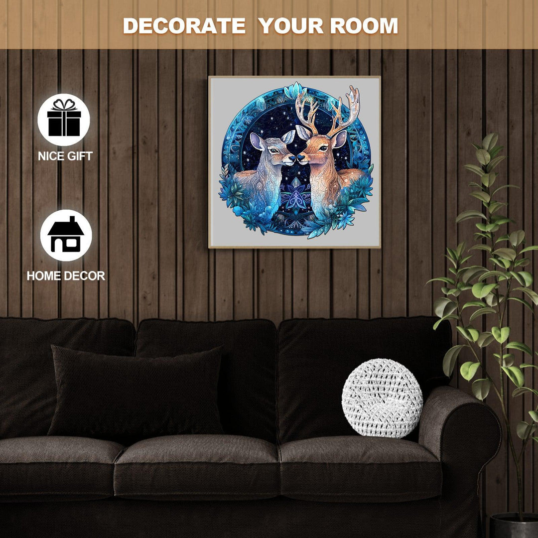 Deer Patron Saint Wooden Jigsaw Puzzle