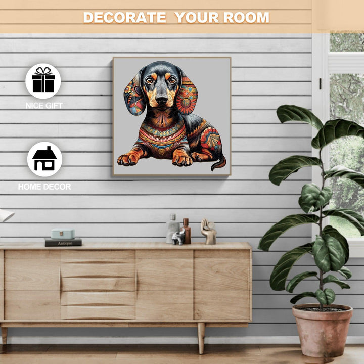 Clever Dachshund Wooden Jigsaw Puzzle