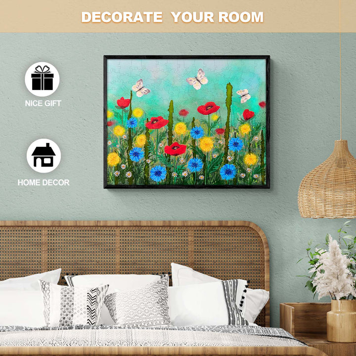 Poppy Garden painting by Nicholas John VARDAXIS, vibrant floral art decor for home and perfect gift idea.
